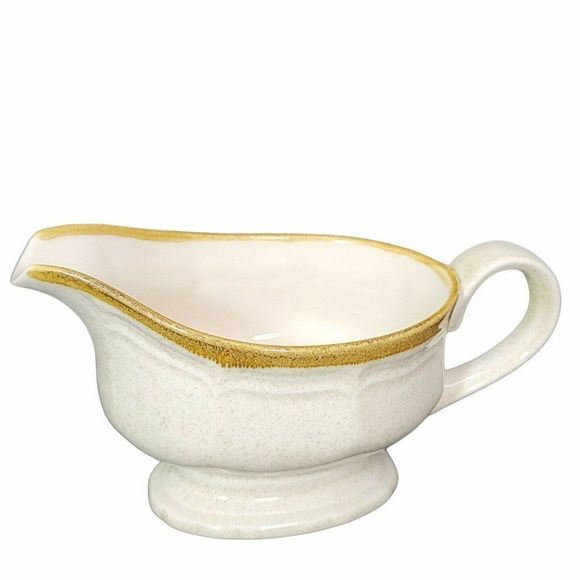 Vintage Mikasa Stoneware Whole Wheat Gravy Boat & Spill‎ Under Plate Japan - Picture 3 of 9